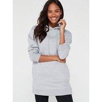 Everyday The Essential Longline Hoodie With Side Splits - Grey