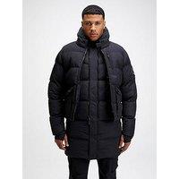 Zavetti Canada Lovini Longline Padded Coat With Detachable Gilet - Jet Black