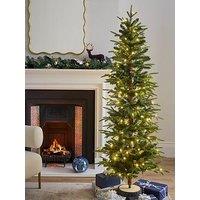 Very Home 6Ft Slim Alpine Pre Lit Christmas Tree With Resin Base