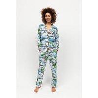 Cyberjammies Montana White Winterscape Printer Jersey Pyjama Set - White