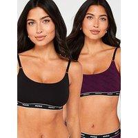 Hugo 2 Pack Contrast Logo Bralette - Multi