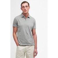 Barbour Stripe Short Sleeve Tailored Fit Polo Shirt - Grey