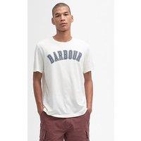 Barbour Varsity Logo Tailored Fit T-Shirt - White