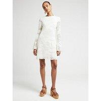 River Island Crochet Skater Dress - Cream