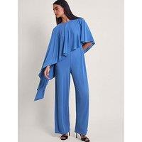 Monsoon Delia Drape Jumpsuit - Blue