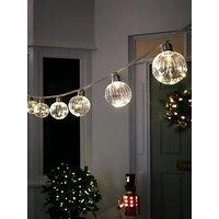 Very Home 20 Warm White Battery Operated Outdoor Christmas Bulb Lights On Jute Cord