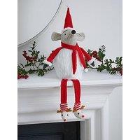 Very Home Dangly Leg Mouse With Booties Christmas Decoration