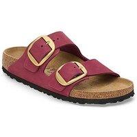 Birkenstock Arizona Nubuck Very Exclusive Big Buckle Sandals - Red