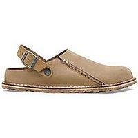 Birkenstock Womens Lutry Premium Wide Fit Suede Shoe - Gray Taupe