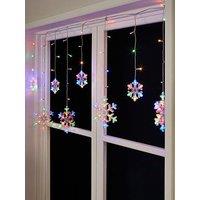 Very Home 130 Led Snowflake Curtain Christmas Light - Multi Colour With Multi Function