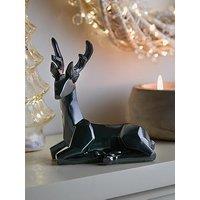 Very Home Sitting Stag Noir Christmas Decoration