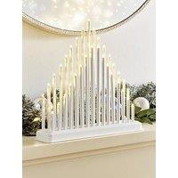 Very Home White 33 Light Candle Bridge Christmas Decoration