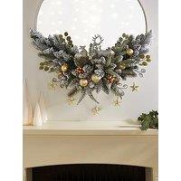 Very Home Deer Swag Christmas Wall Decoration