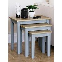 Vida Designs Yorkshire Nest Of 3 Tables - Grey/Oak