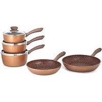 Jml Copper Stone 5 Piece Non-Stick Saucepan & Frying Pan Set