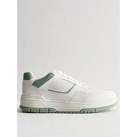 New Look White Panelled Two Tone Trainers