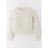 V By Very Girls Cream Fluffy Jumper