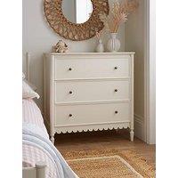 Very Home Scallop 3 Drawer Chest - Cream - Fsc Certified