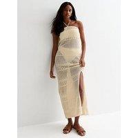 New Look Cream Crochet Maxi Beach Dress