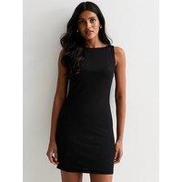 New Look Black Mesh Sleeveless Mini Dress