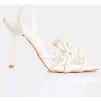 Public Desire Rayne Chain Detail Heeled Sandals - Cream