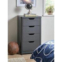 Very Home Aspen Children'S Slim 4 Drawer Chest - Dark Grey