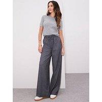 Michelle Keegan Wide Leg Trousers - Grey