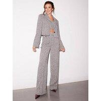 Michelle Keegan Co-Ord Textured Tailored Blazer - Grey