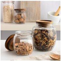Kilner Set Of 2 Universal Jars With Wooden Lid