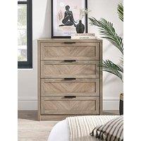 Very Home Chevry 4 Drawer Chest - Grey Oak