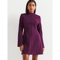V By Very Fit And Flare Mini Dress - Purple