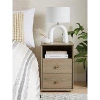 Very Home Bennett 2 Drawer Bedside Chest With Open Shelf