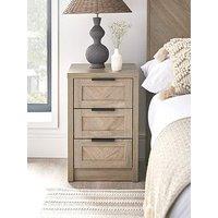 Very Home Chevry 3 Drawer Bedside Chest - Grey Oak