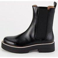 Boss Rebby Leather Chelsea Boots - Black