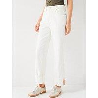 Boss Ada High Rise Straight Leg Jeans - Cream