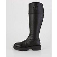 Boss Rebby Leather Knee High Boots - Black