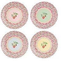 Cath Kidston Strawberry Set Of 4 Melamine Dinner Plates