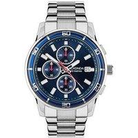 Sekonda Midnight Silver Stainless Steel Bracelet Chronograph Watch