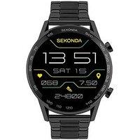 Sekonda Mens Active Plus Black Stainless Steel Bracelet Smartwatch