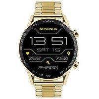 Sekonda Mens Active Plus Gold Stainless Steel Bracelet Smartwatch