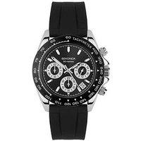 Sekonda Circuit Black Silicone Strap Chronograph Watch