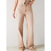 Mango High-Waist Wideleg Jeans