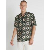 River Island Short Sleeve Palace Mosaic Print Shirt