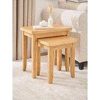 Very Home Ashwin Ready Assembled Nest Of 2 Tables - Contains Solid Wood