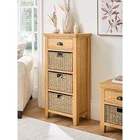 Very Home Ashwin Ready Assembled 1 Drawer, 3 Basket Sideboard - Contains Solid Wood