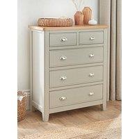 Very Home Malone Ready Assembled 2 + 3 Drawer Chest - Contains Solid Wood