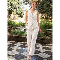Joe Browns Pinstripe Waistcoat - Cream