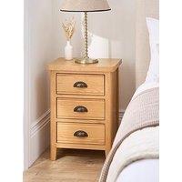 Very Home Ashwin Ready Assembled 3 Drawer Bedside Chest - Contains Solid Wood