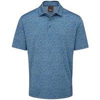 Oscar Jacobson Mens Hollow Polo-Blue