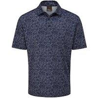 Oscar Jacobson Mens Hollow Polo-Navy